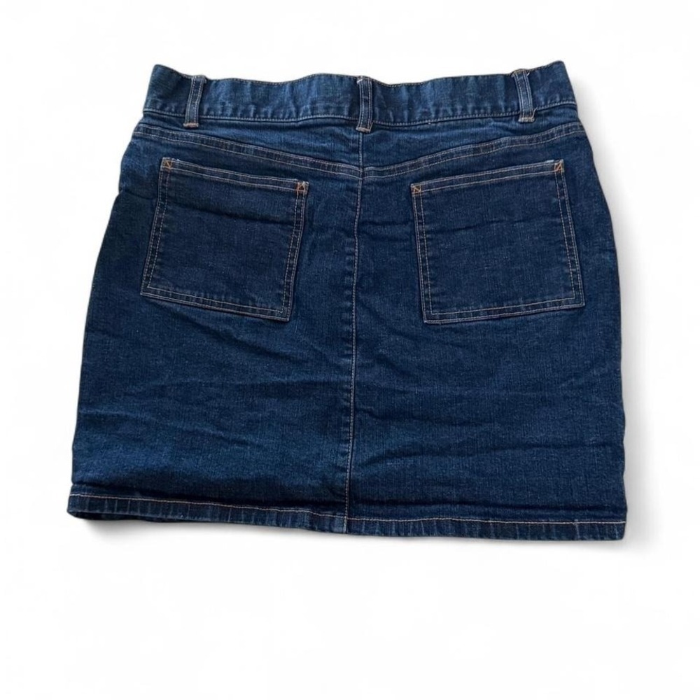 GAP Hip-Hugger Stretch Denim Mini Skirt – Dark Wash Y2K Retro – Size 8 - Picture 2 of 6